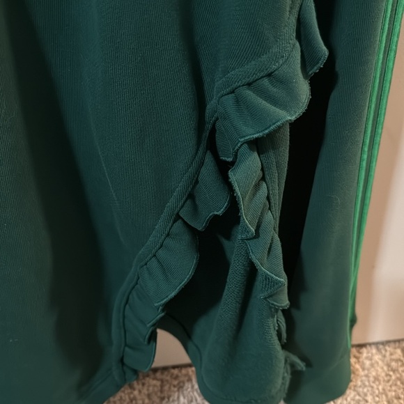 Adidas Originals Dark Green Ruffle Oversized Hoodie, Size S - Picture 8 of 8